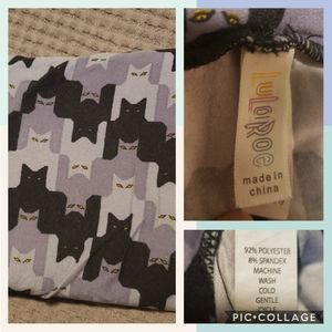 Bat/Cat LuLaRoe leggings size TC